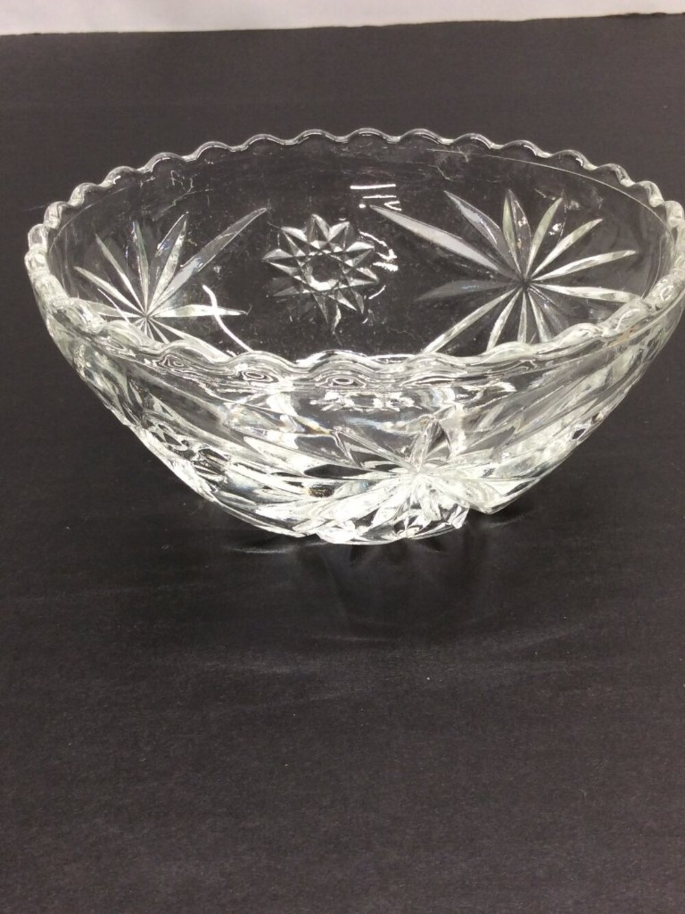 Vintage Anchor Hocking Glass Dessert/Cereal Bowl (Star of David Pattern) 5"